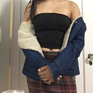 Wrangler fur lined jean jacket